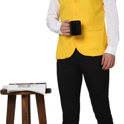 peter england Solid Men Waistcoat image 5