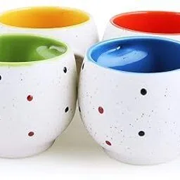 love unlimited Pack of 6 Bone China Premium WHITE PARI Tea Cups Set of 6 | Coffee Mugs for Home Office image 5