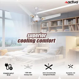 activa APSRA DECO 5 STAR 1200 3 Blade Ceiling Fan image 3
