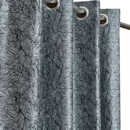 skj furnishings 305 cm (10 ft) Long Door Polyester Room Darkening Curtain (Pack Of 3) image 2
