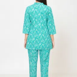 svkoli Women Paisley, Printed Pure Cotton A-line Kurta image 2