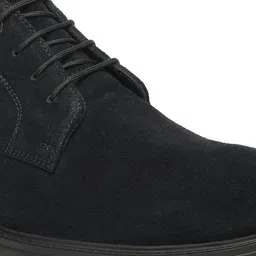 teakwood leathers Men's Black Suede Leather Derby Shoes Lace Up For Men image 3