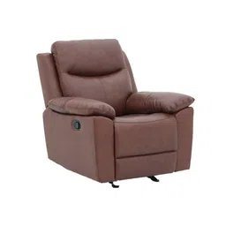 royaloak Dallas American Leatherette Manual 1 Seater Recliner With Rocker In Brown Color image 5