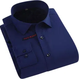 kashtabhanjan tex Men Regular Fit Solid Cut Away Collar Casual Shirt image 2