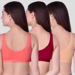 ishant enterprises Pack of 3 Women T-Shirt Non Padded Bra image 2