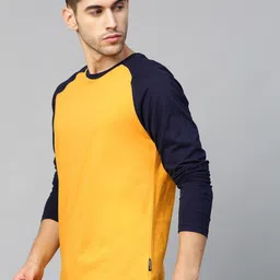 roadster Men Colorblock Round Neck Pure Cotton Multicolor T-Shirt image 3