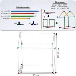 sadguru sales Jumbo Size Extremely Light Weight Kids Play SNOW WORLD Tent House for 3-13 Year Old Girls and Boys (Multicolor). image 4