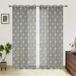 urban arts 213 cm (7 ft) Door Tissue Semi Transparent Curtain (Pack Of 2)-picture-14