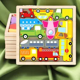 vhd Wooden Vehicle Puzzle Board for Kids – Educational Transport Toy TR43-picture-23