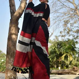 p fashion Printed Handloom Handloom Pure Cotton Saree-picture-13