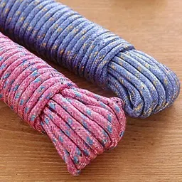 crozier Cloth Line For Drying clothes, Nylon Braided Cotton Rope, 20 Mtr, Pack of 2, Multicolour Nylon Clothesline-picture-22