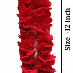 ananyo srijon 12 inch handmade Artificial Rose Mala for God/ Idol/ Photo; Velvet Rose Garland image 4