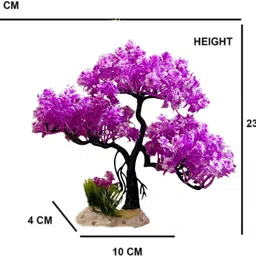 mistletoe Artificial Lavender Plastic Bonsai Plant Fish Tank Ornament Tree Decoration Laterite Unplanted Substrate image 2