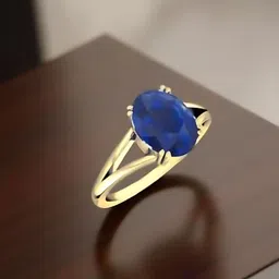 freedom Natural Certified Blue Sapphire (Neelam) Gemstone 4.25 Ratti or 3.87 Carat for Male Sterling Silver Ring-picture-19