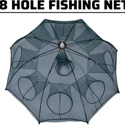abcnets 8 Pocket umbrella Fishing net trap | Foldable Crab catching net | River, Pond Fishing Net-picture-16