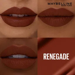 maybelline new york Superstay Matte Ink Liquid Lipstick - 16H Longwear Matte | Renegade image 4
