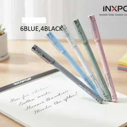 doms INXPOP 0.7mm Needle Tip Point Multicolor Pastel Shades Round Body(6BLUE,5BLACK) Ball Pen-picture-16