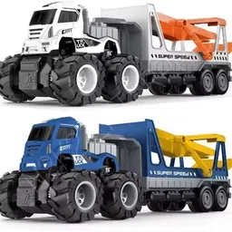 yujasv 1:43 Friction Powered Double-Deck Die Cast Transportation Truck Toy-picture-37