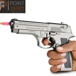 point zero 608 Leather Machine Metal Body Lighter with Pull Back Loading System Real Look Pocket Lighter image 2