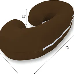 mom's moon Ultra Soft Comfortable C Shaped Microfibre Solid Pregnancy Pillow Pack of 1 image 5