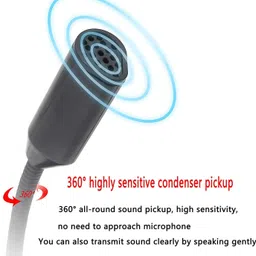 trendy M-30 USB MICROPHONE FOR LAPTOP & PC, EASY TO USE, 360° ADJUSTABLE, PLUG & PLAY USB MIC FOR VIDEO CONFERENCING/MEETING Microphone image 4