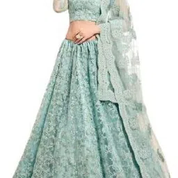 house of common Embroidered Semi Stitched Lehenga Choli image 1