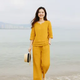 neeru Tunic Palazzos Co-ords Set with Coat image 5