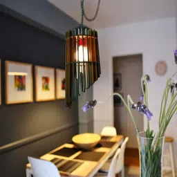 trisha MDF Ceiling Lamp with Modern Slat Design Ceiling Light Ceiling Lamp image 2