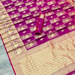 zilvira Printed Banarasi Pure Silk, Art Silk Saree image 4