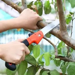 grishva Gardening 6 Inches Blade Hand Pruning Saw with safety lock for Gardening Job Hand Tool Kit image 2