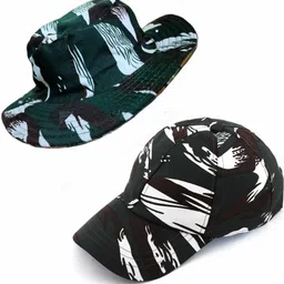 rahul Indian Military CRP Cap & Hat, Cotton Army Force Hat & Cap - Combo Pack of 2-image-20