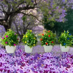 rakano Artificial Plants Small Indoor PottedSmal Plants for Home Decor Bathroom Office Bonsai Wild Artificial Plantwith Pot image 3