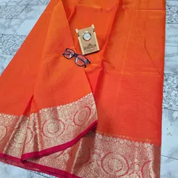 tilfelle Self Design, Woven Kota Doria Cotton Blend Saree image 1