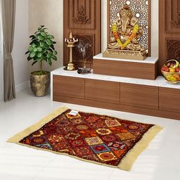 homestic by kuber industries Velvet Prayer Mat-picture-32