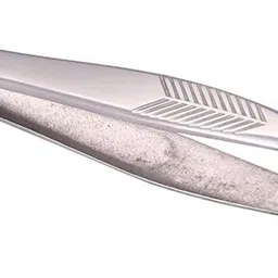 avty Metal Flat Tip Tweezer for Women Eyebrows and Upper Lips, Silver-picture-26