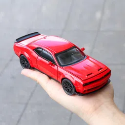 akvanar 1:32 Dodge Challenger Die cast Metal car model Pull Back Alloy Sound Light image 4