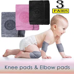 keshavart BABY BOY BABY GIRL KNEE PADS ( PAK OF 3 PAIR ) Multicolor Baby Knee Pads-picture-22