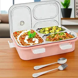 colorbee High Capacity 3-Compartment Stainless Steel Lunch Box with Stackable Design 3 Containers Lunch Box-picture-16