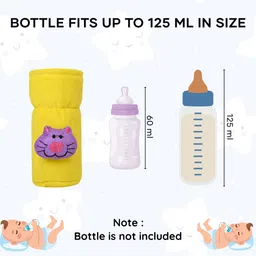 mw prints Soft Hosiery Baby Feeding Bottle Cover – Easy to Grip, Suitable for 60-125 ML image 2