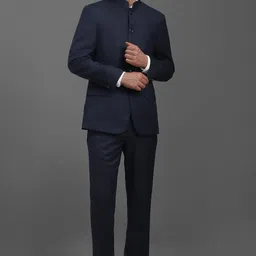 louis philippe Men Formal Suits Textured Suit-picture-24