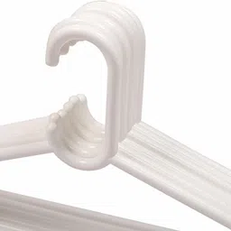 the ubals Multipurpose Plastic Cloth Hanger Plastic Saree Pack of 12 Hangers For Saree image 2