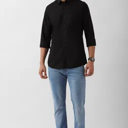 peter england Men Slim Fit Solid Spread Collar Casual Shirt-picture-13