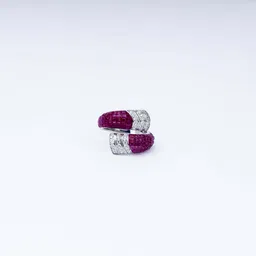 vanika Foliage Twist Sterling Silver Zircon Ring-picture-20