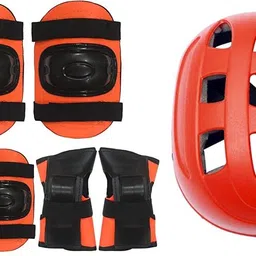 hk sports Orange 4 in1 Protection - Helmet | Elbow | Knee | Hand Guard Skating Kit-picture-26