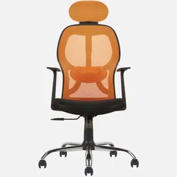 cellbell Tauras Lite Breathable MeshHigh Back Ergonomic Chair in Orange Colour image 5
