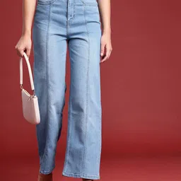 all about you Women Straight Fit Mid Rise Blue Jeans-picture-11