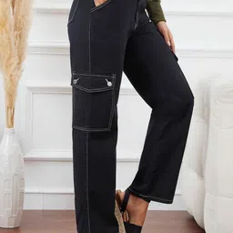 kotty Women Regular High Rise Black Jeans-picture-20