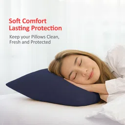 mattress protector Plain Cotton Filled Zipper Standard Size Pillow Protector image 5