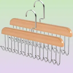 vaaanex 8 HOOK WOODEN HANGER STORAGE HANGERS Hook 8 image 1