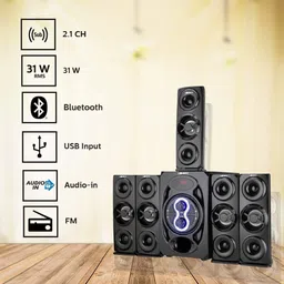 LOUDSY ST powerful Bass Clear Dynamic Quality Sound Home Theater 6 inch woofer 100 W Bluetooth Home Audio Speaker image 5